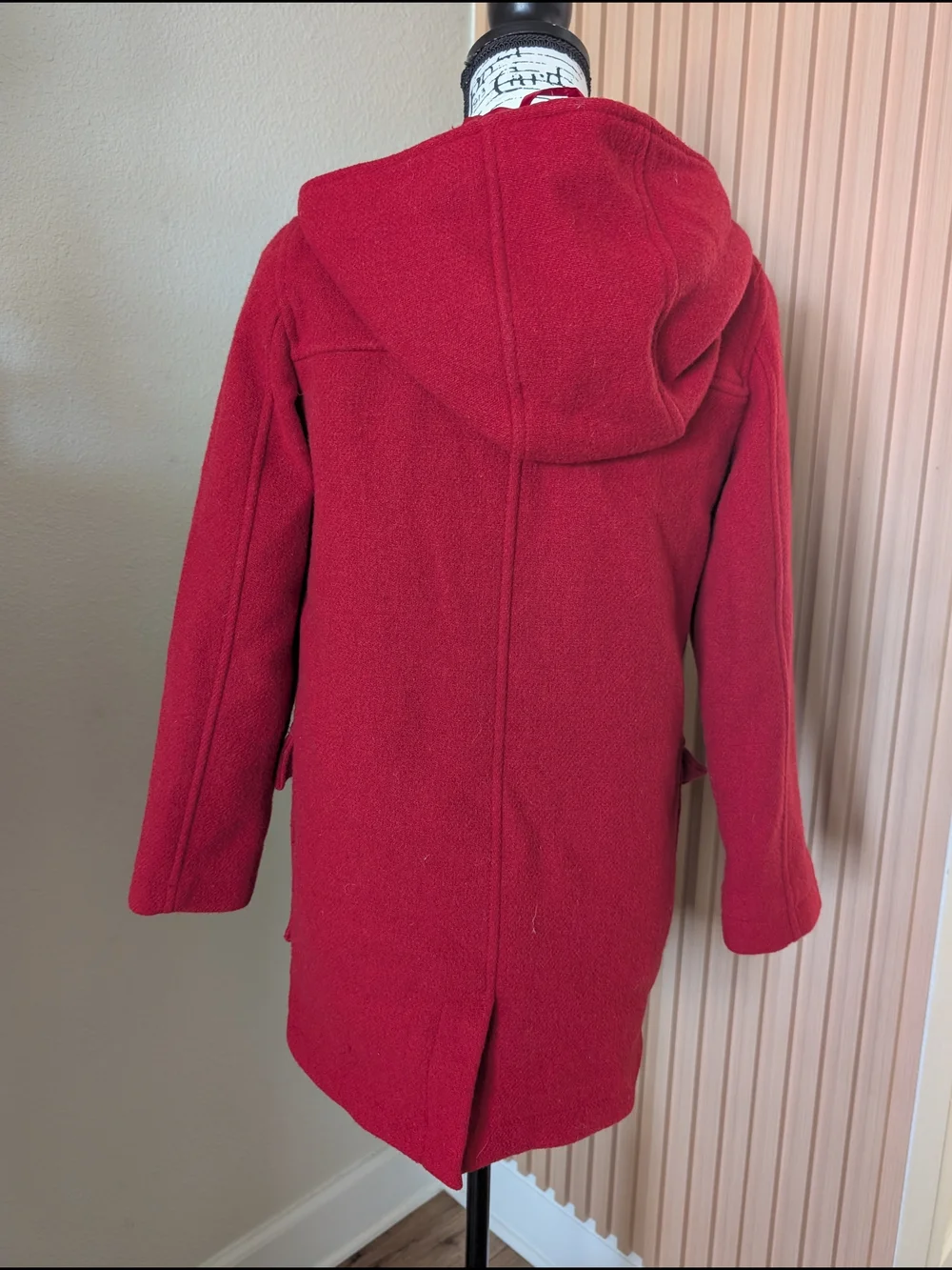 Gap Kids Red Wool-Blend Duffle Coat XXL Toggle Hooded Jacket